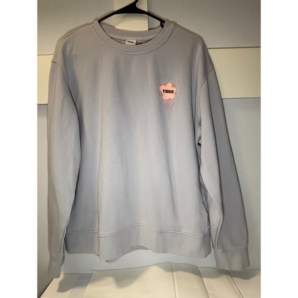 Vans Sweaters - Vans Floral Graphic Crewneck Sweatshirt Grey XL Off The Wall Casual Women's